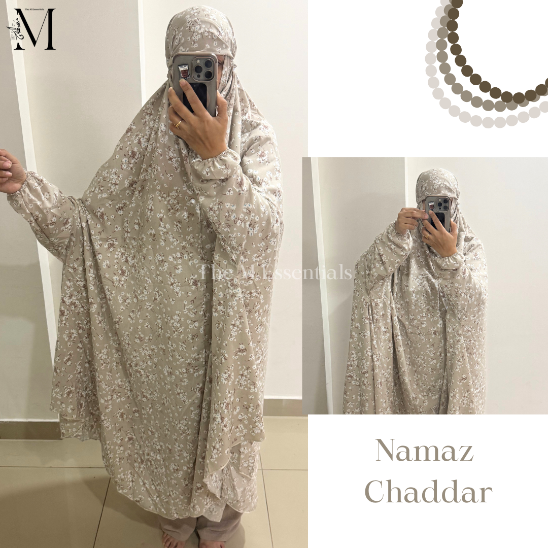 Tan Printed Namaz Chaddar