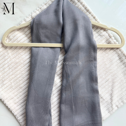 Modal hijab - Gray - 41x79 cm - folded texture closeup - The M Essentials