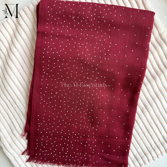 Deep Red Cotton Stonework | The M Essentials