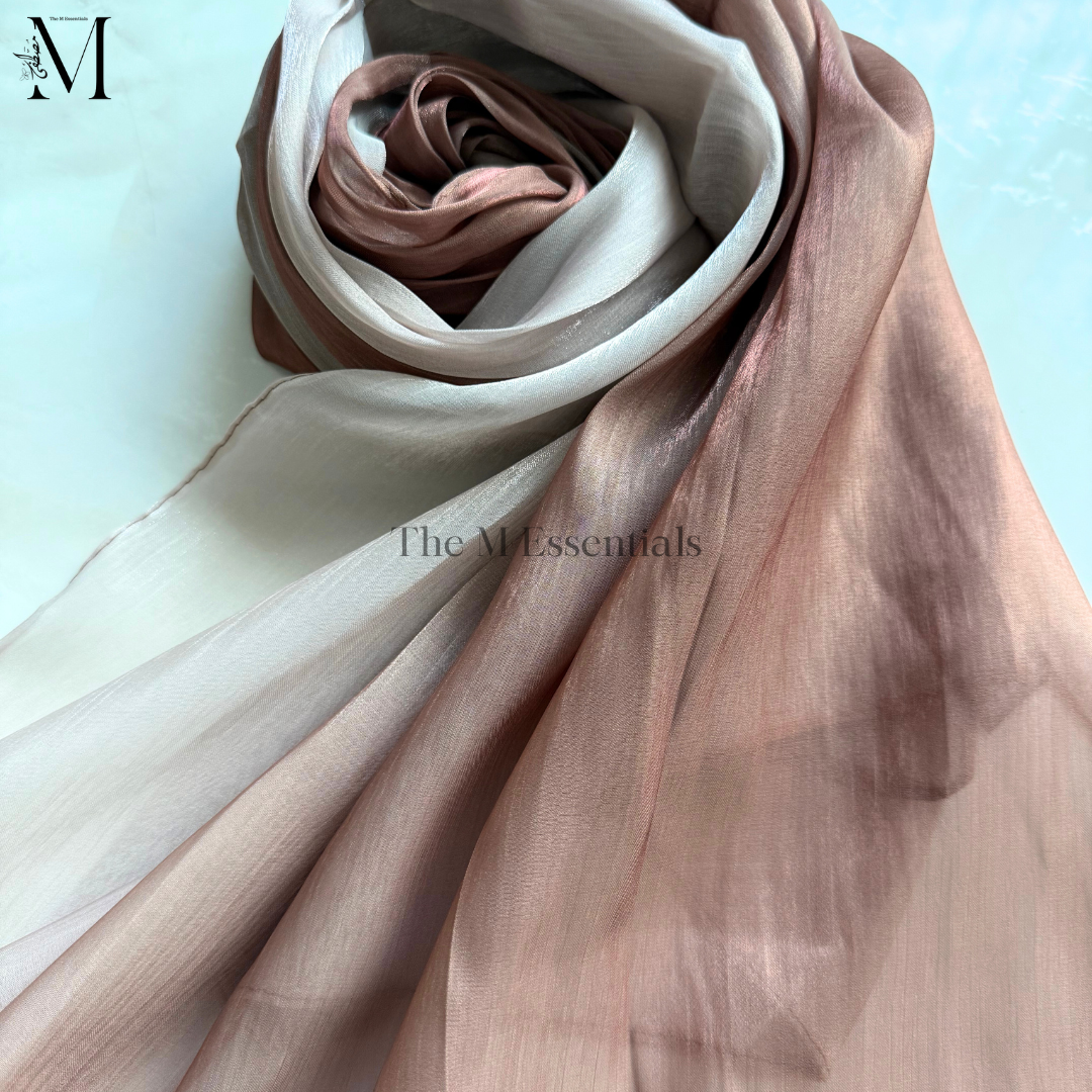 Brown Silk Ombre Hijab | The M Essentials