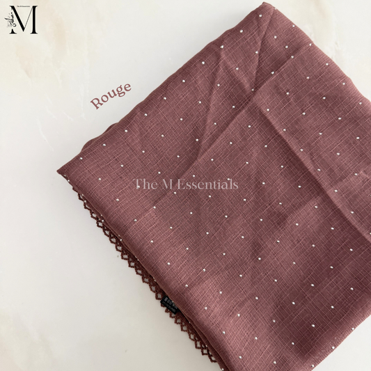 Stonework Cotton Hijab | Rouge