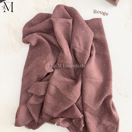 Stonework Cotton Hijab | Rouge