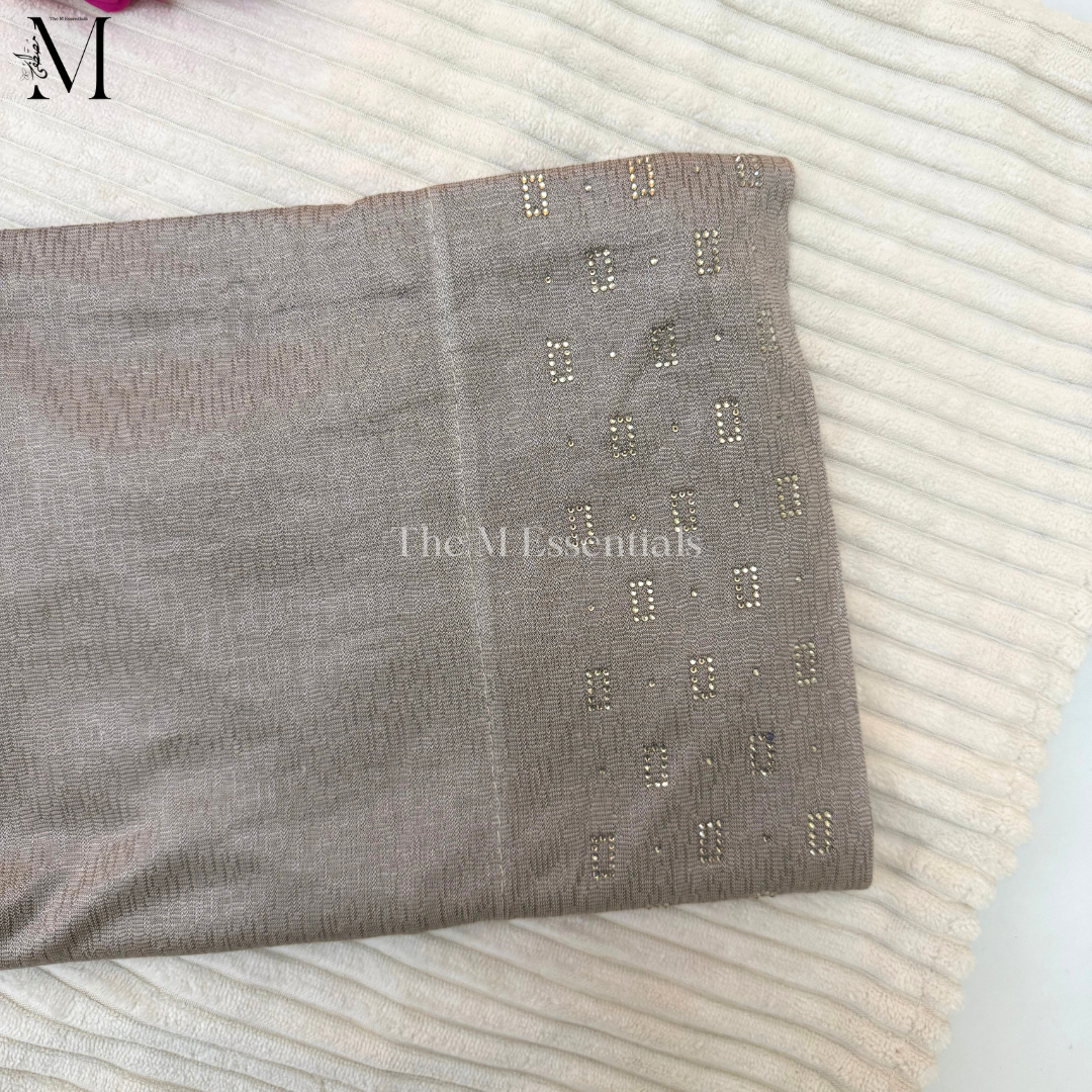 Pull-Up Jersey Hijab - Taupe