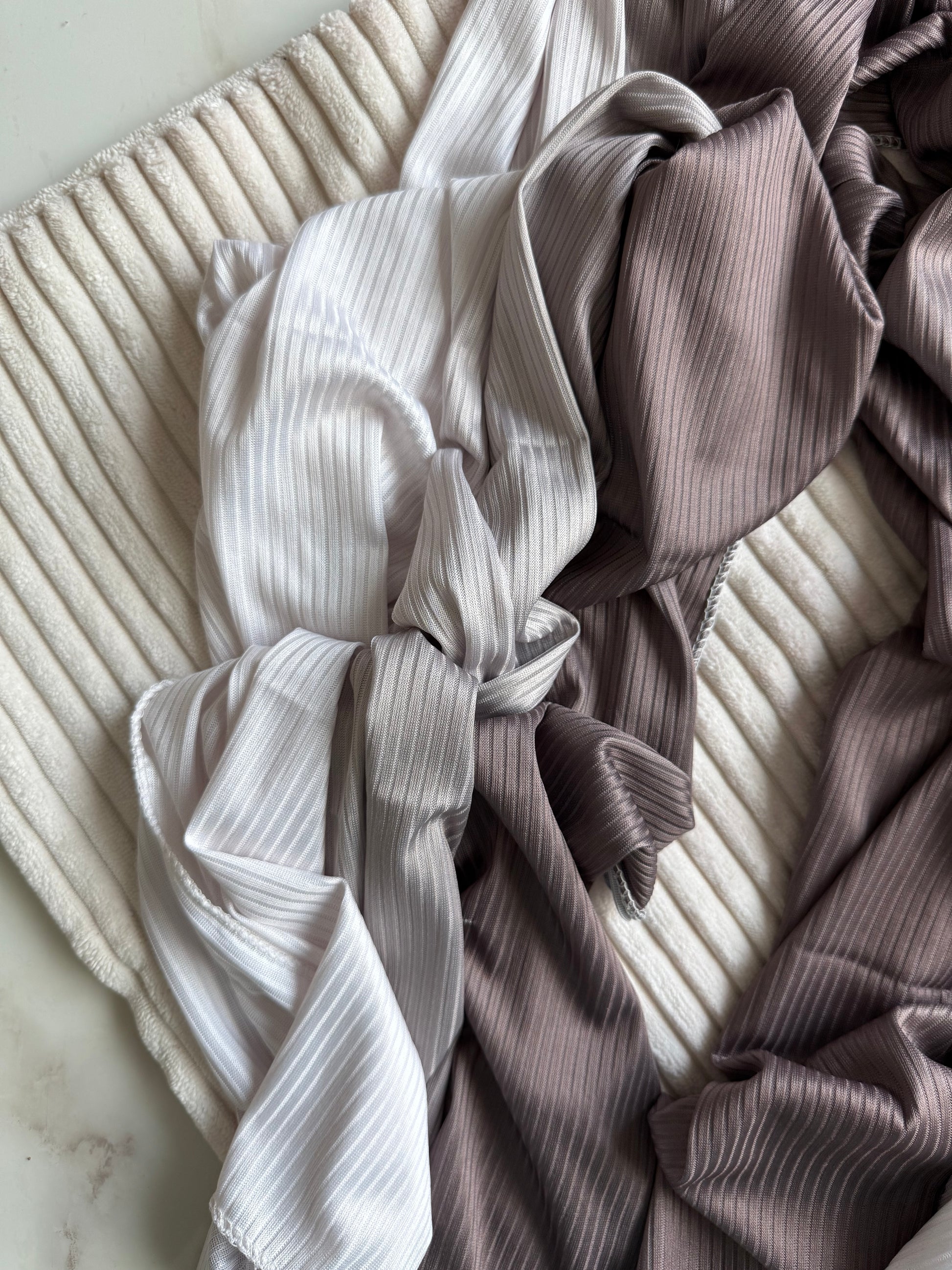 Brown Ribbed Jersey - The M Essentials