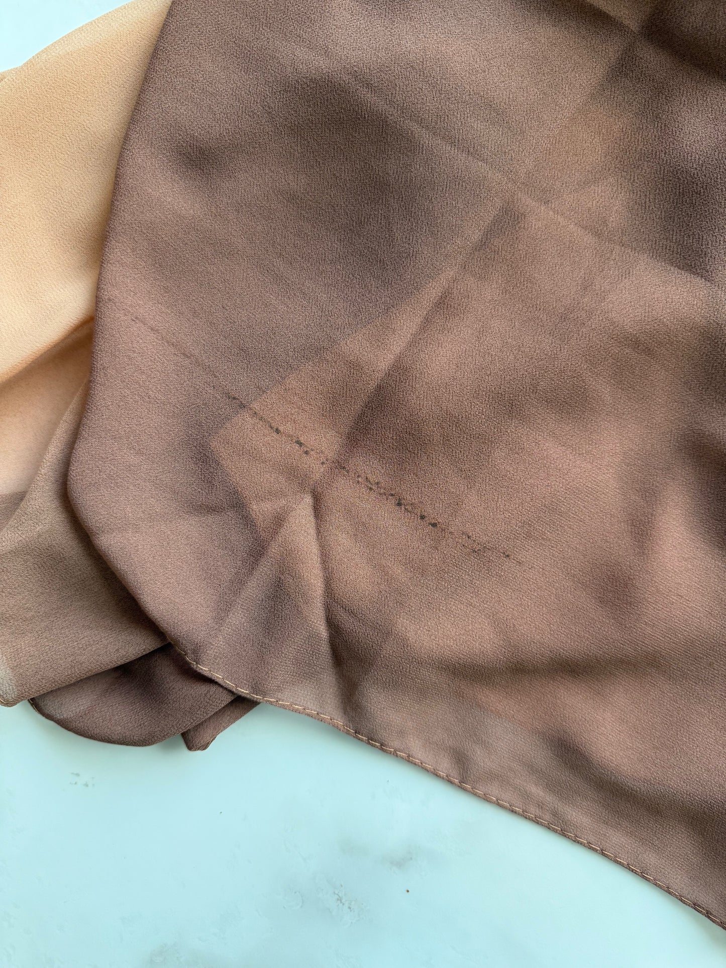 Brown Beige Ombre Chiffon Hijabs Online UAE | Lightweight & Elegant | The M Essentials