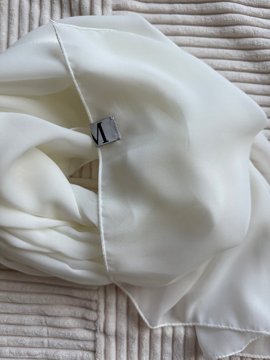 White Premium Powder Chiffon Hijab