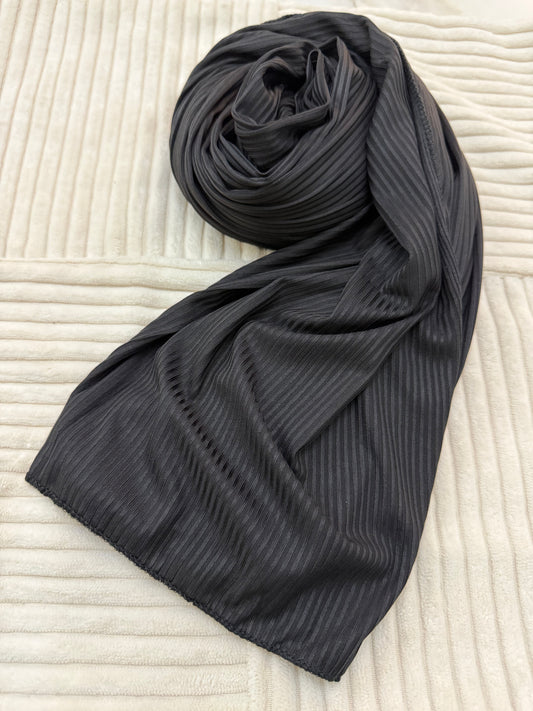 Black Ribbed Jersey Hijab by The M Essentials