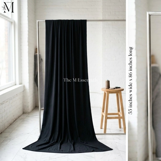 Black Big Cotton Jersey Hijab