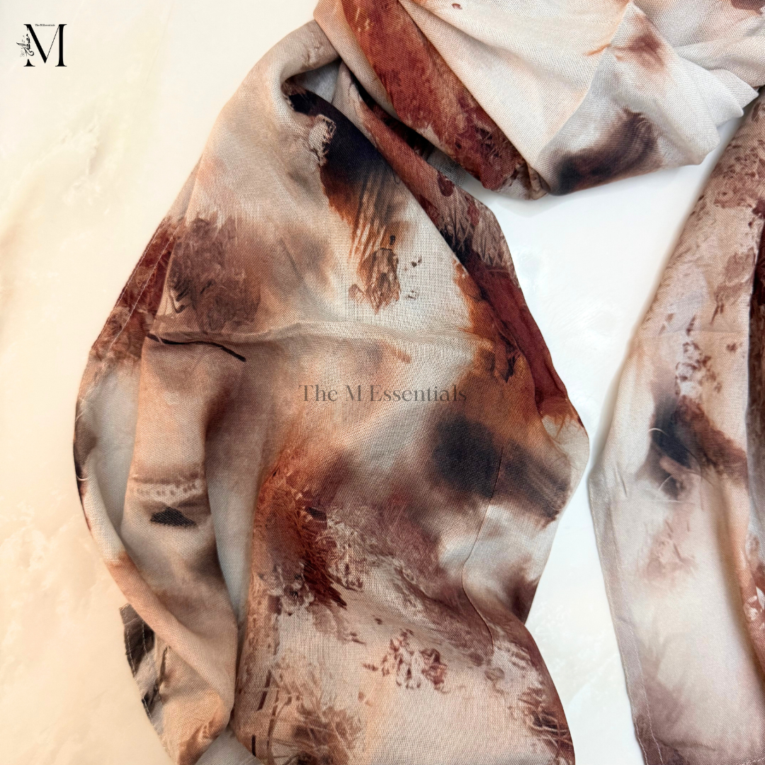 Printed Modal Hijab - Dry Ferns