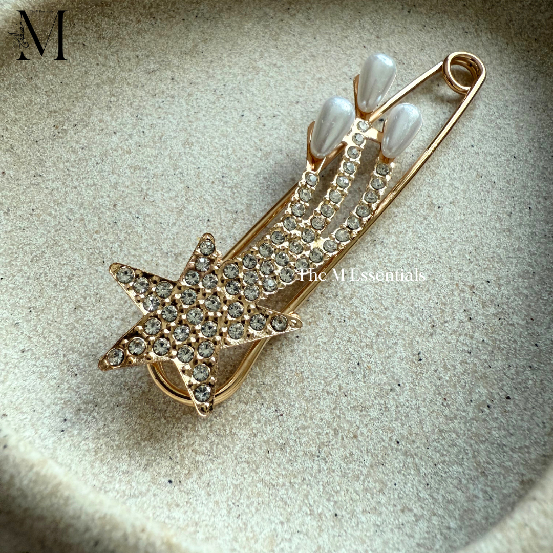 Elegant Brooch Pins for Scarves – Pearl & Crystal Designs | The M Essentials