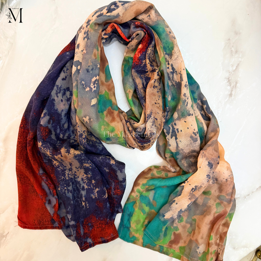 Printed Modal Hijab - Fireworks