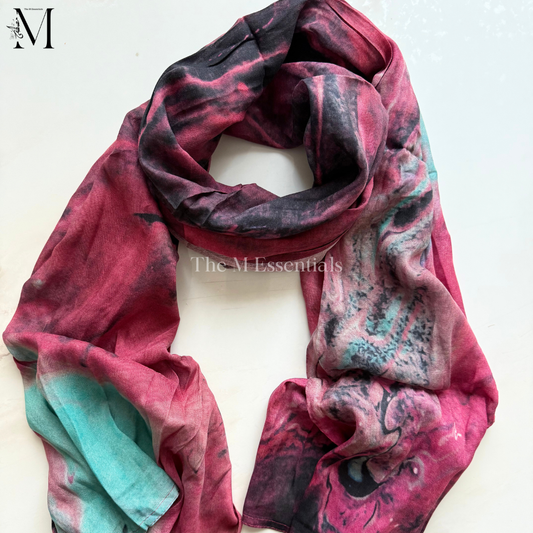 Printed Modal Hijab - Pink