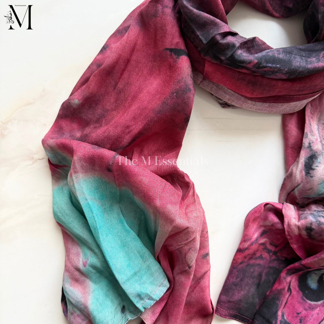 Printed Modal Hijab - Pink