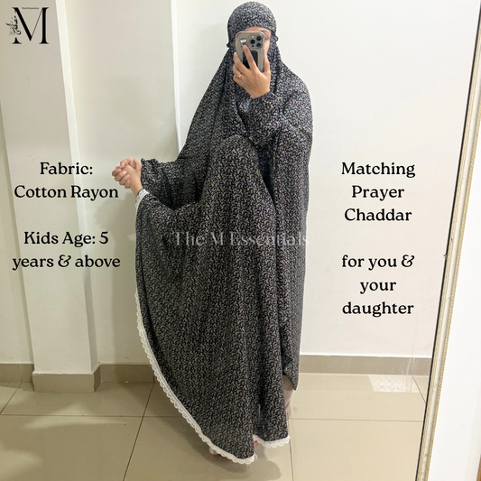 Mommy & Daughter Matching Prayer Dress - BLACK