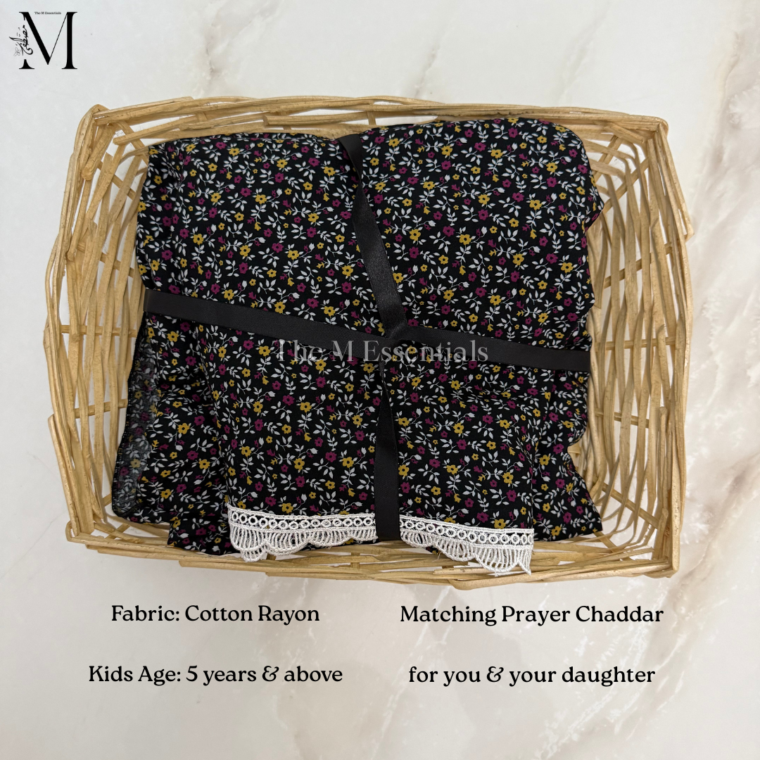 Mommy & Daughter Matching Prayer Dress - BLACK