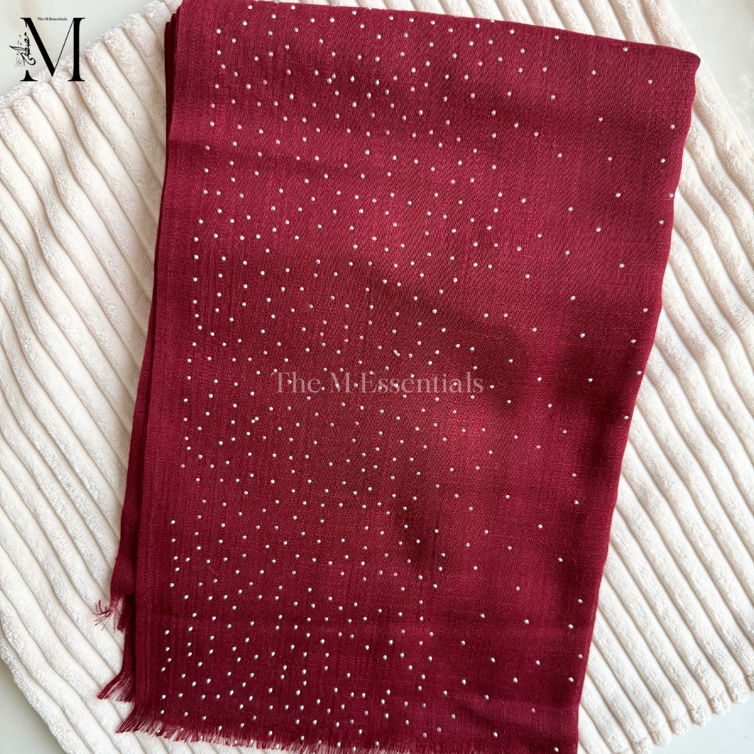 Deep Red Cotton Stonework | The M Essentials
