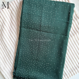 Dark Green Stonework Hijab | The M Essentials
