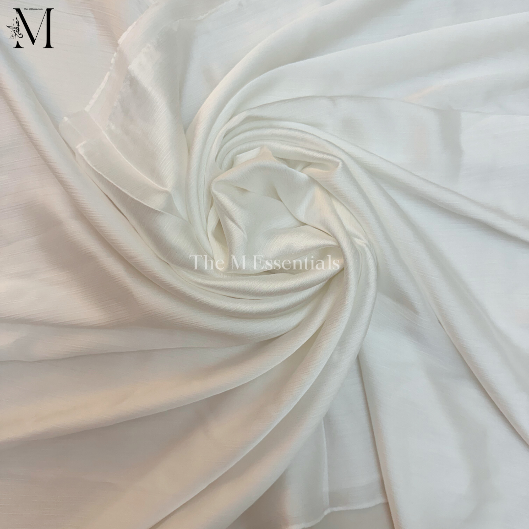 White Silk Hijab