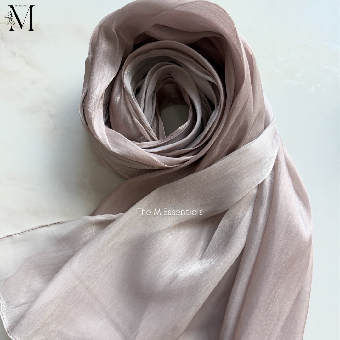 Light Brown Silk Ombre Hijab | The M Essentials