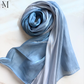Light Blue Silk Ombre Hijab | The M Essentials