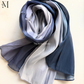 Dark Blue Silk Ombre Hijab | The M Essentials
