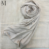 Beige Ribbed Jersey Hijab by The M Essentials