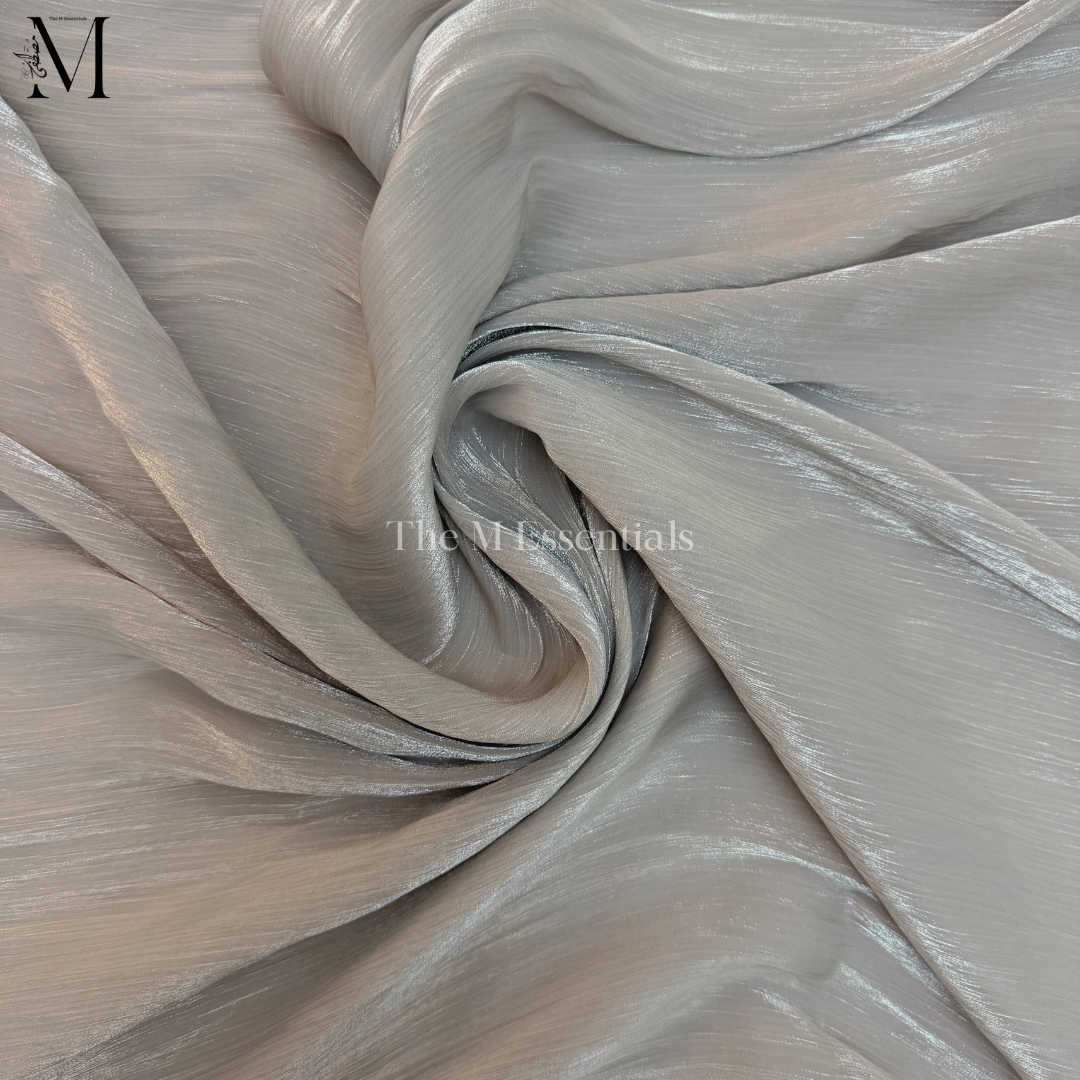 Silver Silk Hijab | The M Essentials