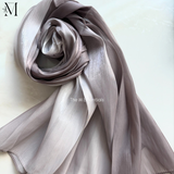 Charcoal Gray Silk Ombre Hijab | The M Essentials