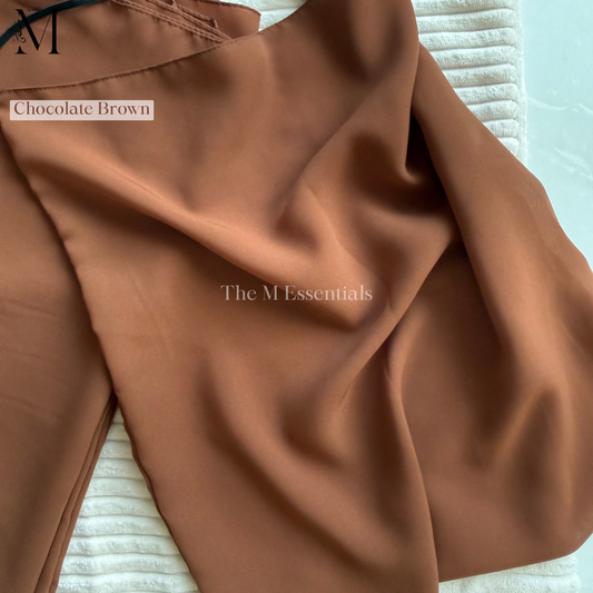 Chocolate brown niqab hijab set