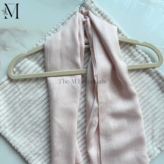Modal hijab - Pink - 41x79 cm - folded texture closeup - The M Essentials