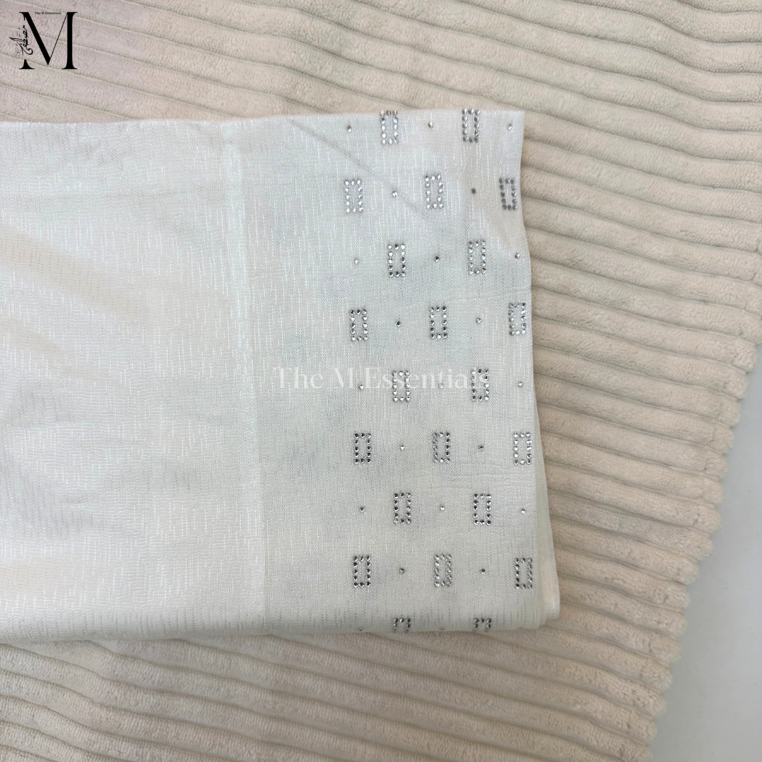 Pull-Up Jersey Hijab - Pearl White