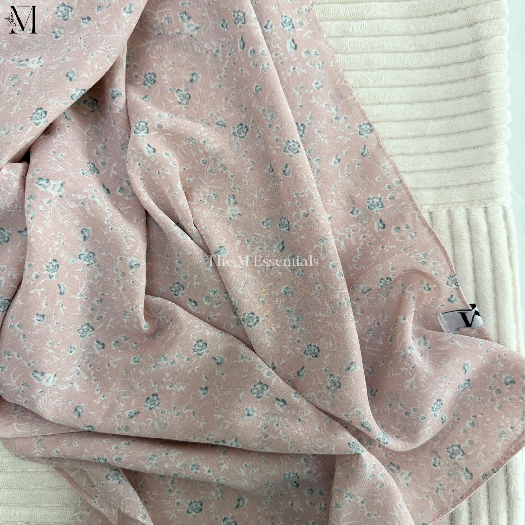 Premium Pink Chiffon Niqab Hijab Set for Women – Modest Islamic Wear UAE