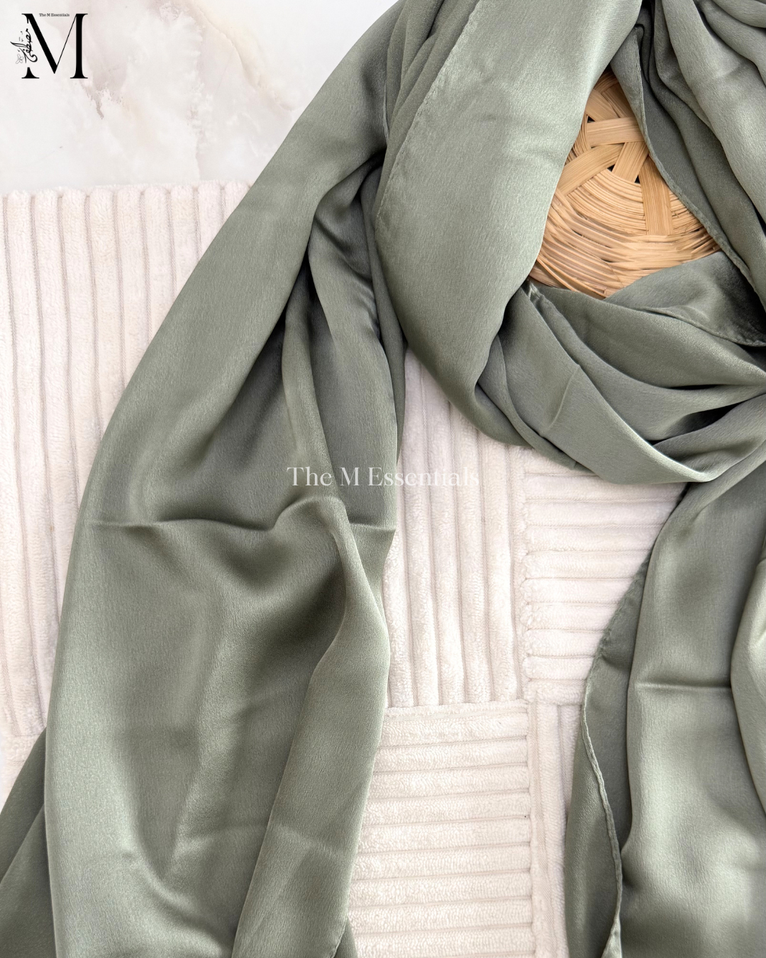 Satin Silk Hijab - Green