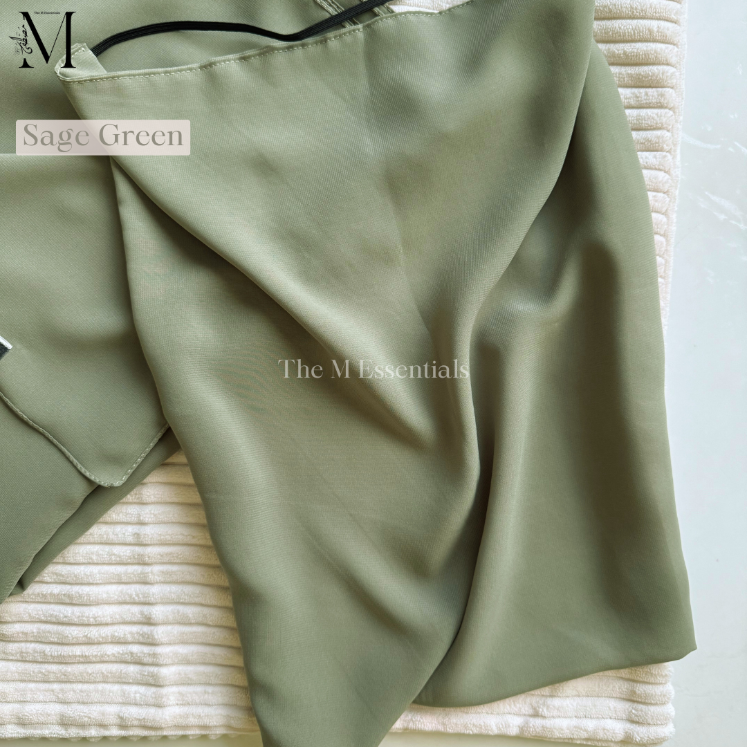 Sage green niqab hijab set