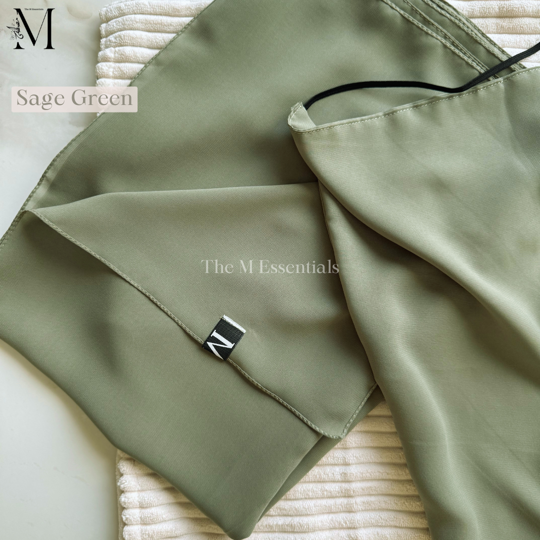 Sage green niqab hijab set