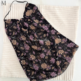 Black Floral Chiffon Niqab UAE