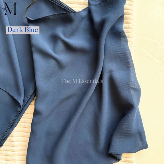 Dark blue niqab hijab set UAE