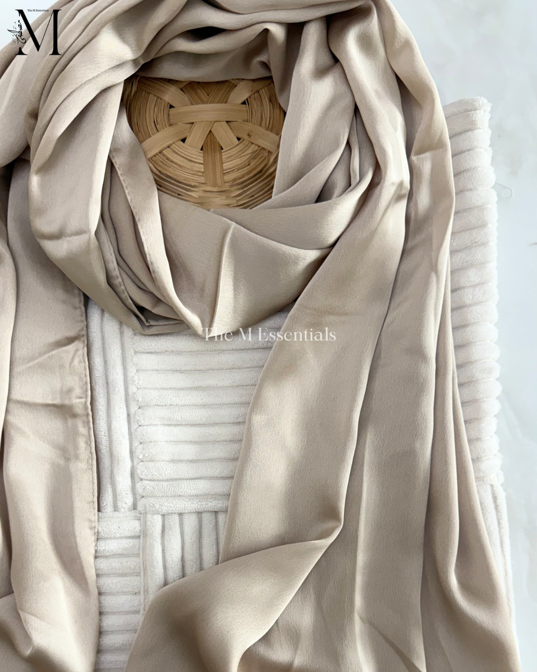 Satin Silk Hijab - latte