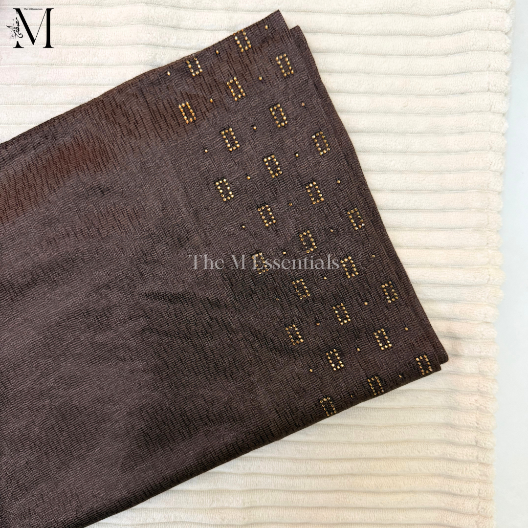 Pull-Up Jersey Hijab - Dark Brown