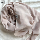 Beige Premium Powder Chiffon Hijab – Neutral & Chic | Made in Indonesia