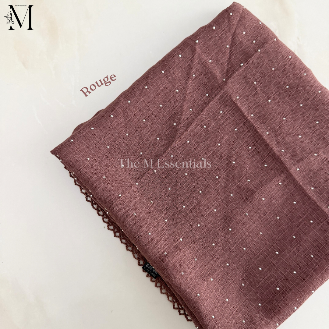 Stonework Cotton Hijab | Rouge