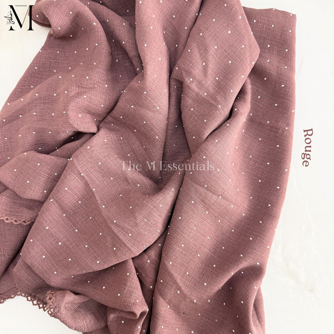 Stonework Cotton Hijab | Rouge
