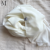 White Premium Powder Chiffon Hijab