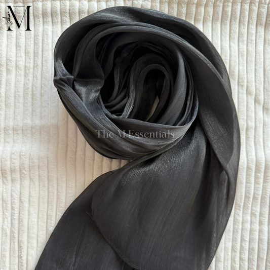 Black Silk Hijabs Online UAE | Elegant & Luxurious | The M Essentials