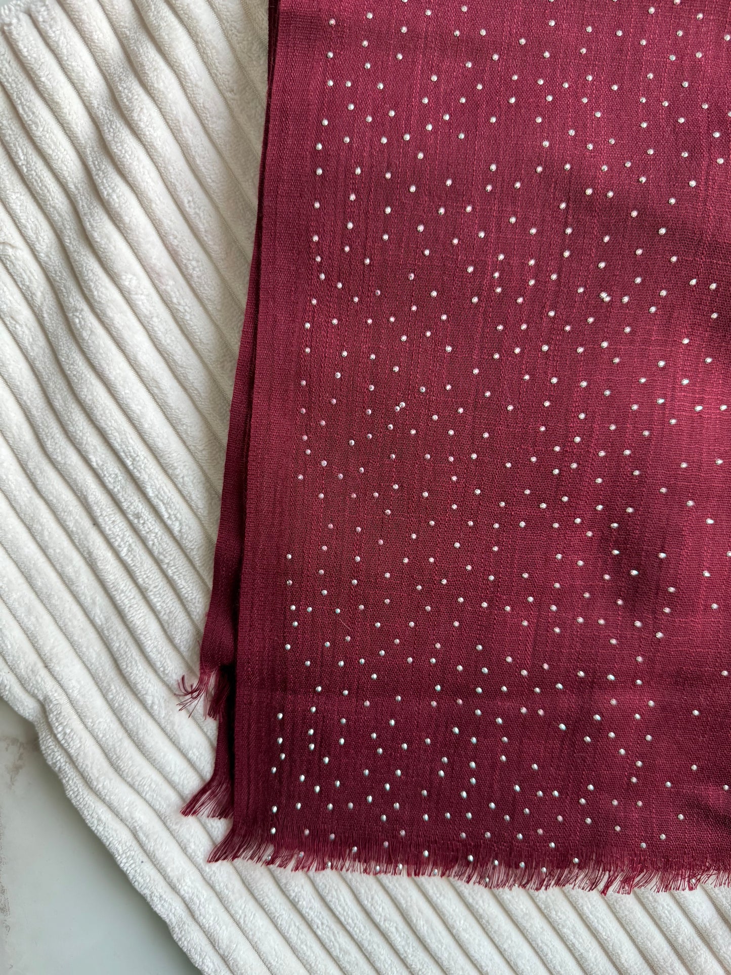 Deep Red Cotton Stonework | The M Essentials