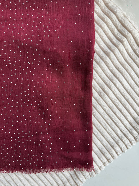 Deep Red Cotton Stonework | The M Essentials