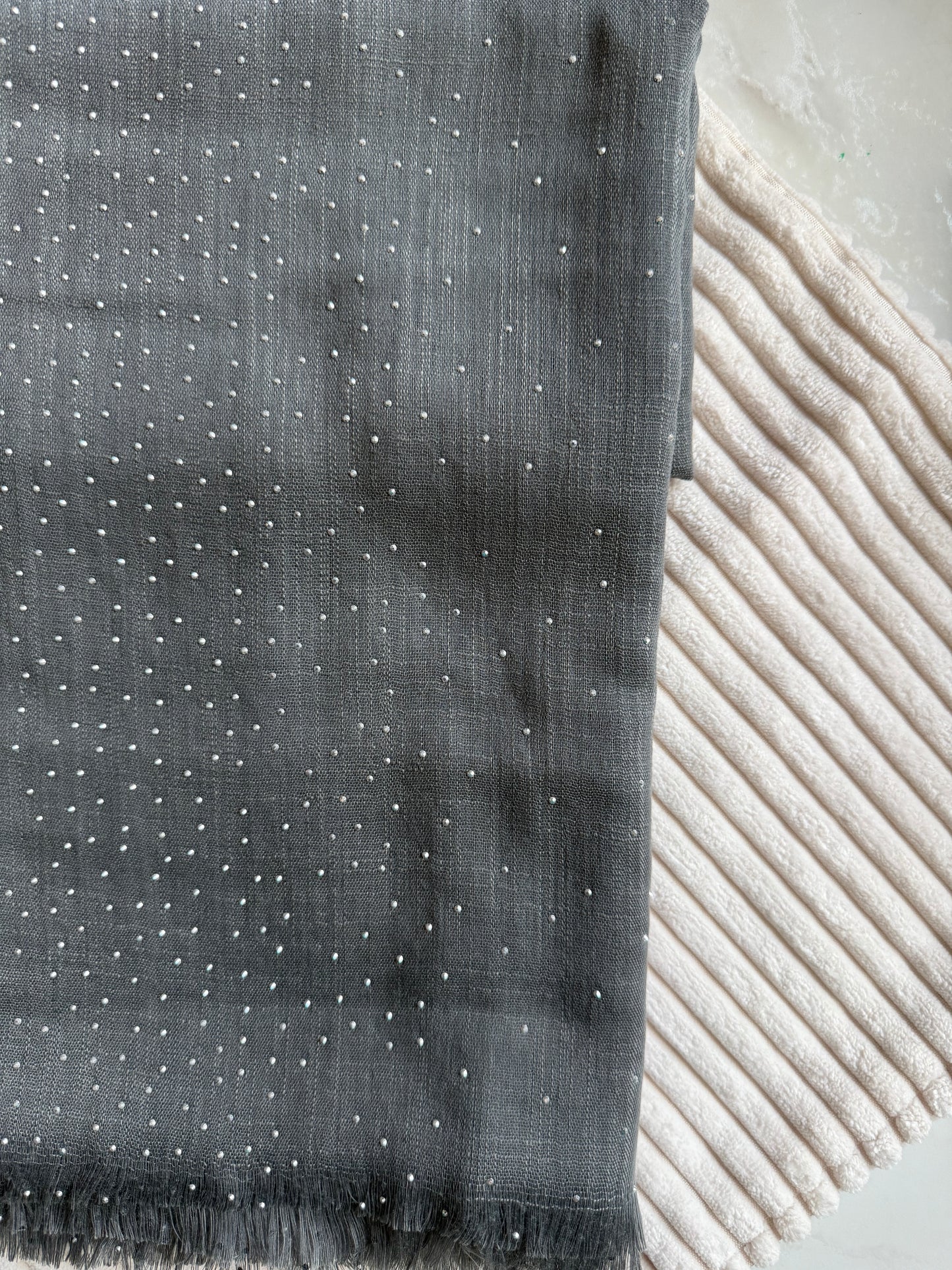 Dark Gray Stonework Hijab | The M Essentials