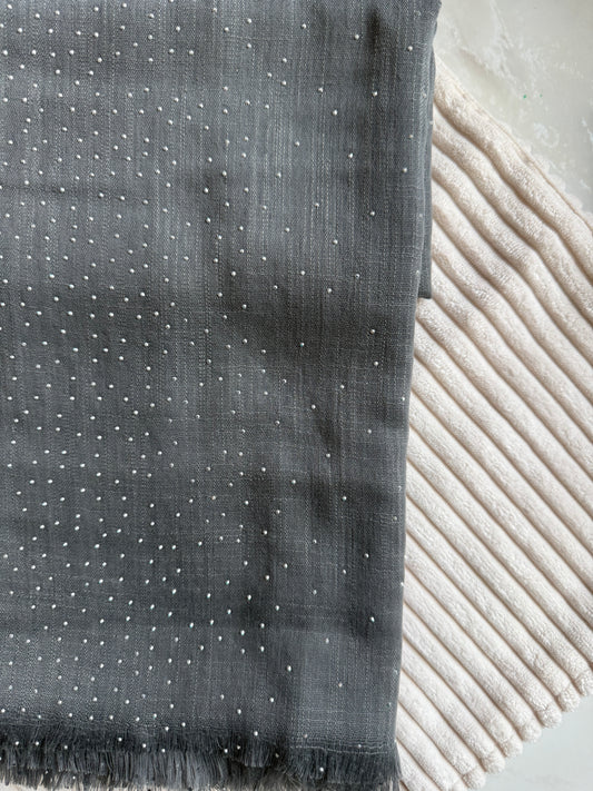 Dark Gray Stonework Hijab | The M Essentials