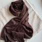 Chocolate Brown Ribbed Jersey Hijabs Online UAE | Stretch & Comfort | The M Essentials