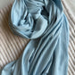 Sky Blue Ribbed Jersey Hijabs Online UAE | Stretch & Comfort | The M Essentials